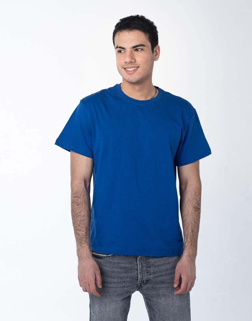 Синий роял мужская футболка оптом