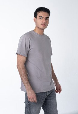 Мужская футболка цвета серый меланж