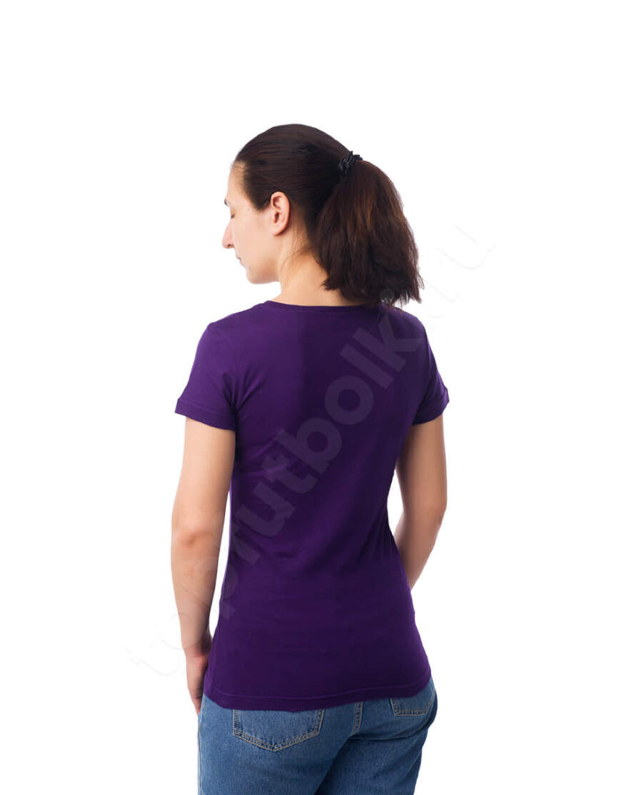Фиолетовая женская футболка оптом